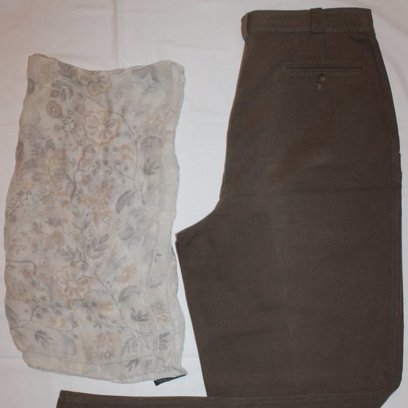 Vintage 90s Girgio Armani Le Collezioni Pants + Silk Scarf - Picture 1 of 11